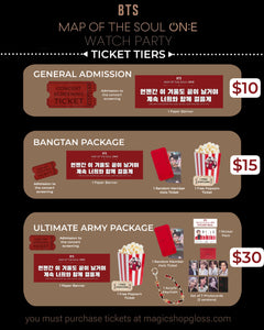 Map of the Soul ON:E Watch Party Tickets | READ DESCRIPTION