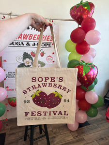 Strawberry Sope Tote Bag