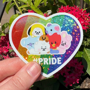 Glitter LGBT21 Stickers